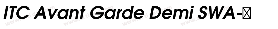 ITC Avant Garde Demi SWA字体转换